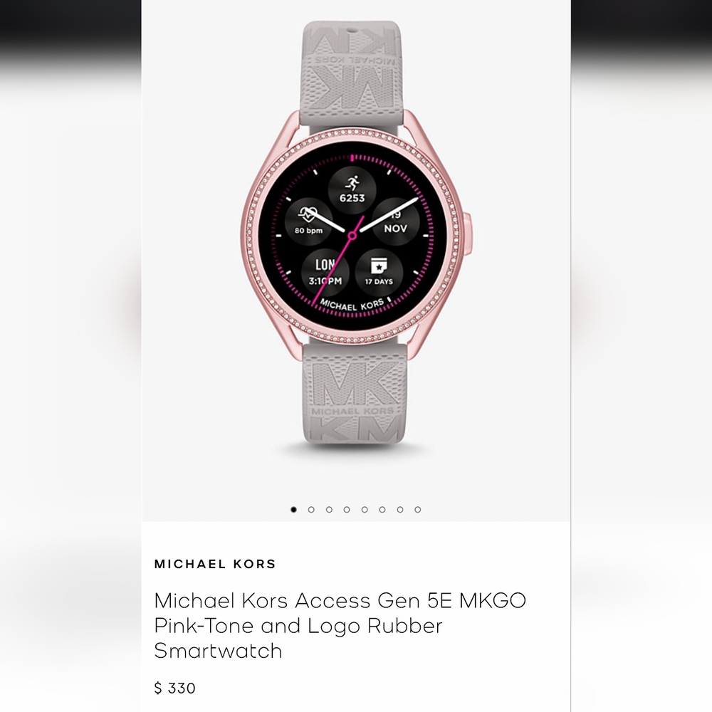 Michael Kors Pink and Black Smartwatch